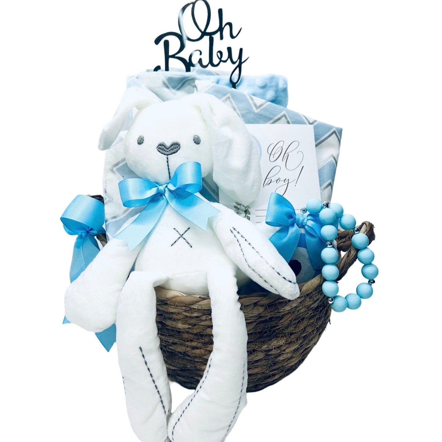 Newborn Baby Boy Gift Basket - 80