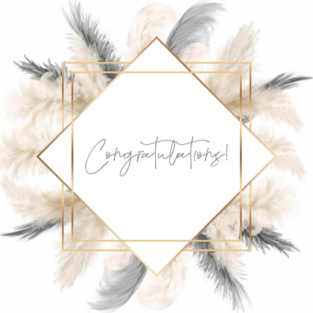 "Congratulations" Wooden Keepsake Box