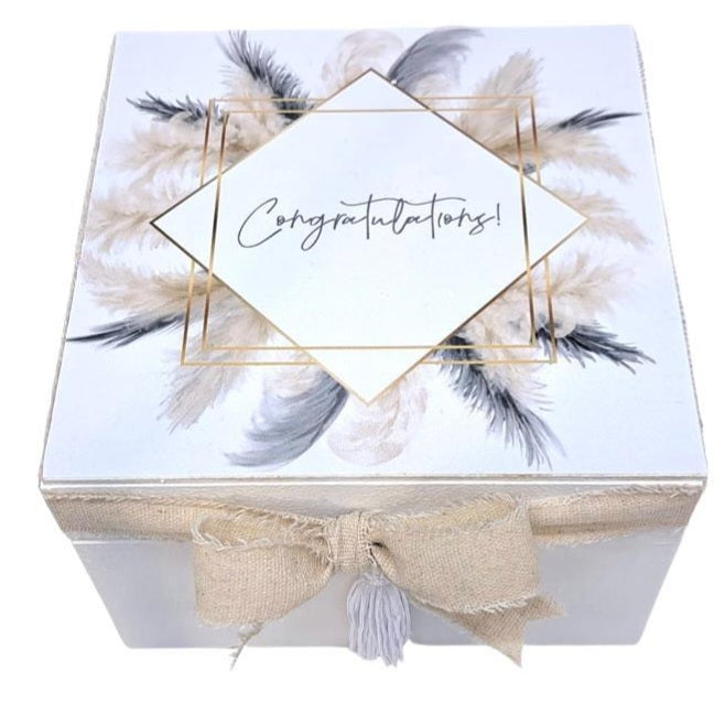 "Congratulations" Wooden Keepsake Box