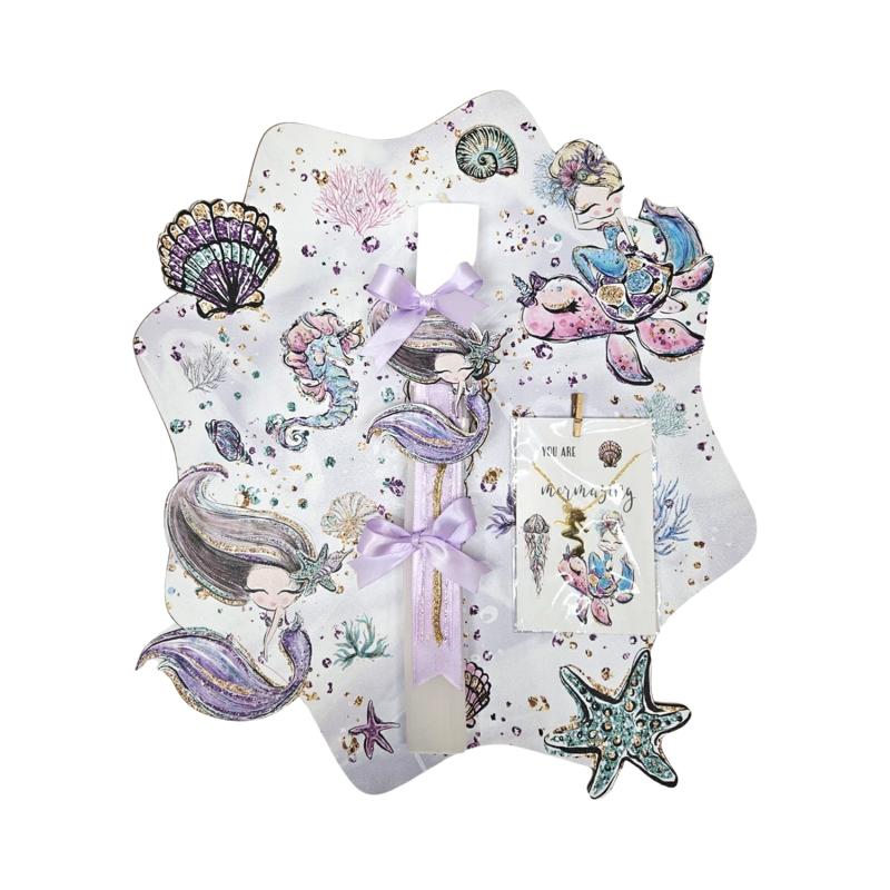 Mermaid Glamour Easter Wooden Board