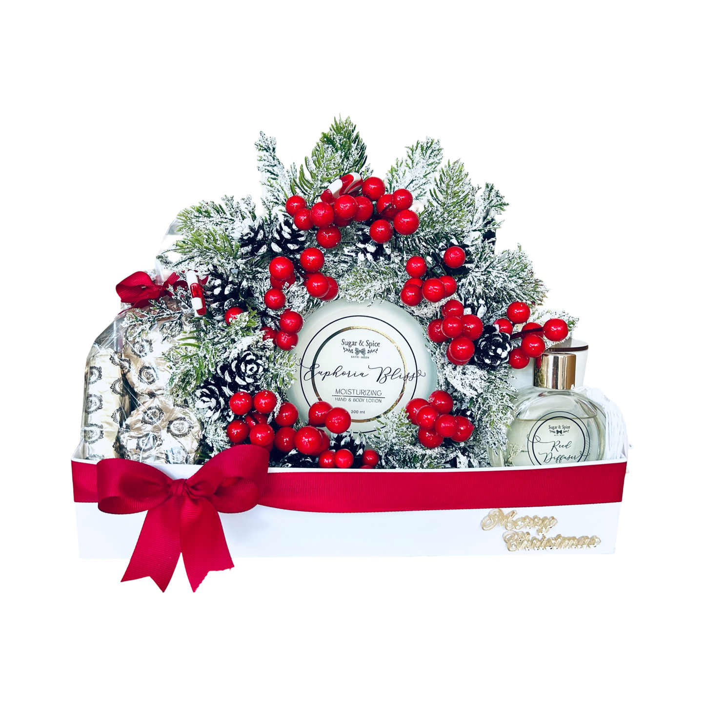 Lotion, Mist, Candle, Diffuser, Chocolates